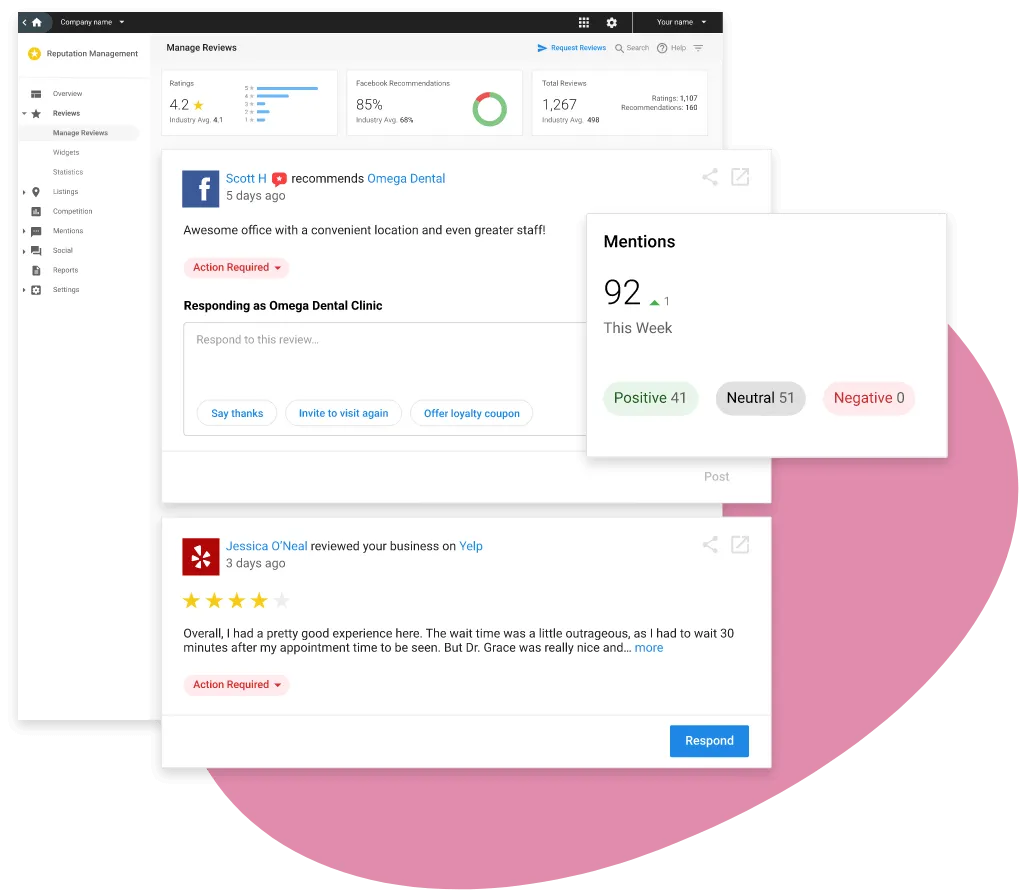 Manage reviews